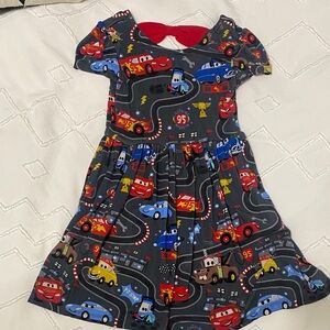Little Sleepies Cars Themed Dress - Red, Blue, Yellow